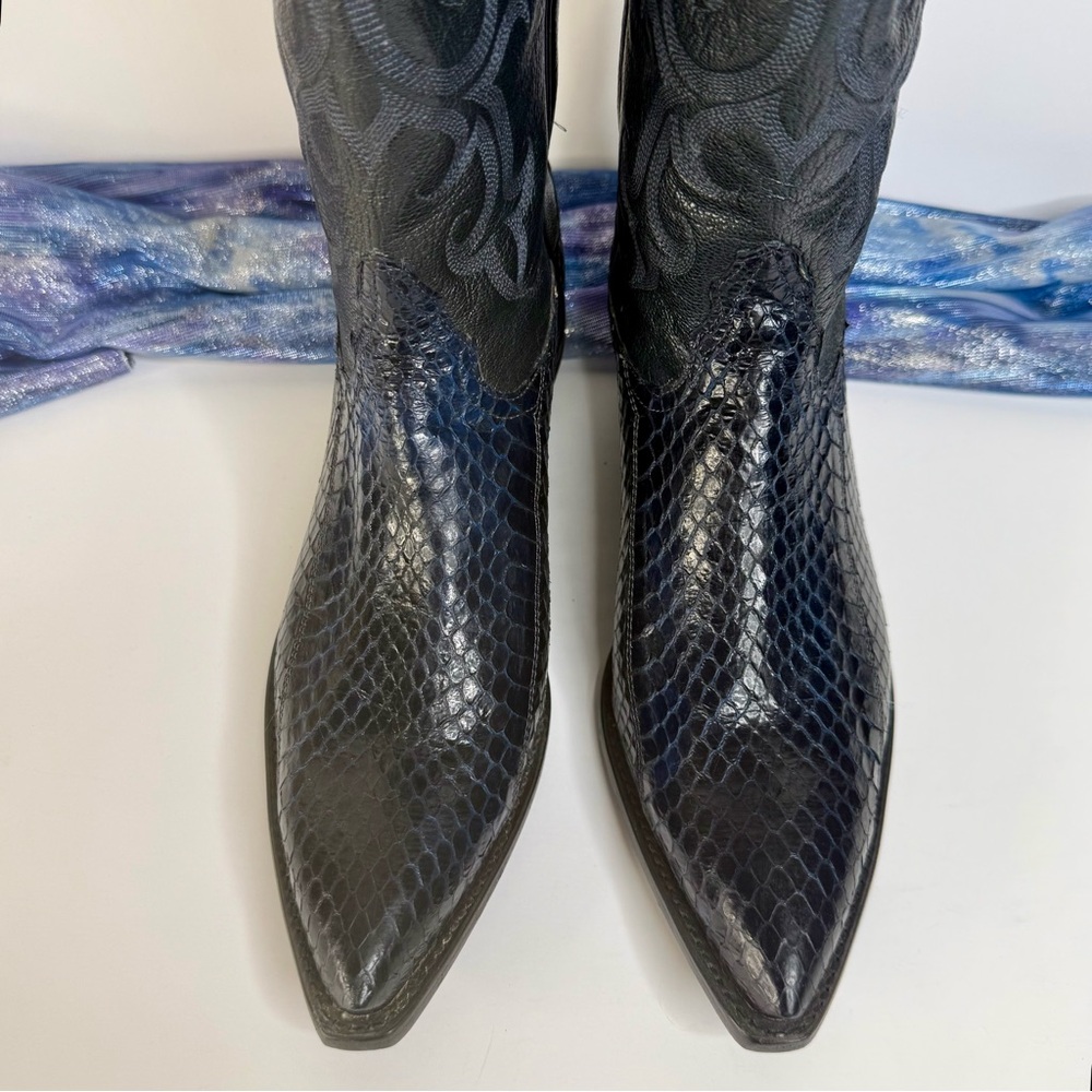 Tony Lama Exotic Leather/Snakeskin Western Boots Womens 8.5M - Picture 3 of 14